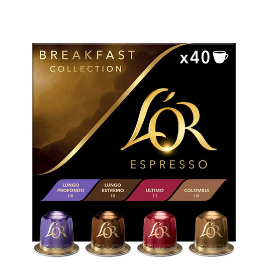 LOR Breakfast Collection Pack of 40 Nespresso Capsules