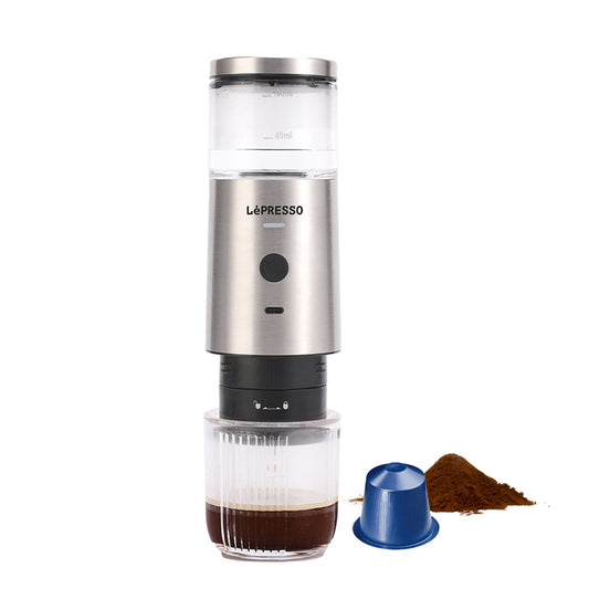 LePresso Portable Espresso Maker For Nespresso & Ground Coffee