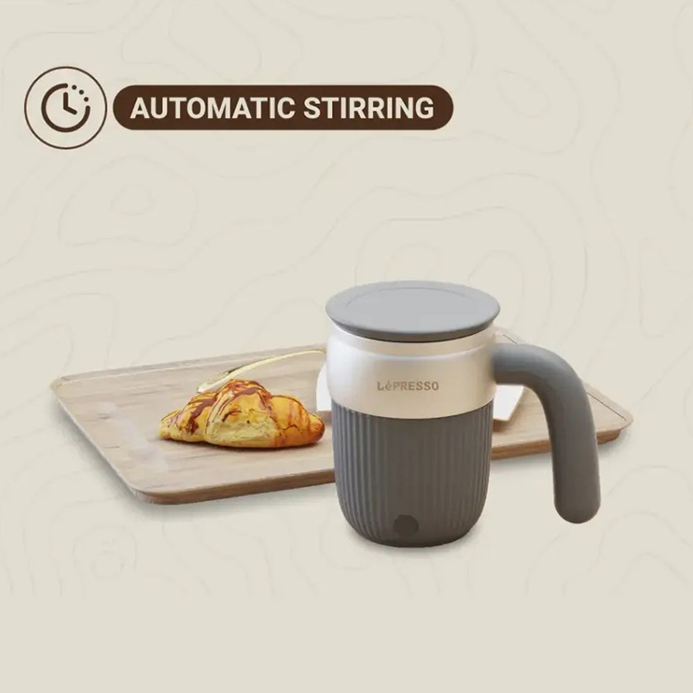 LePresso Auto Stir Mug Grey